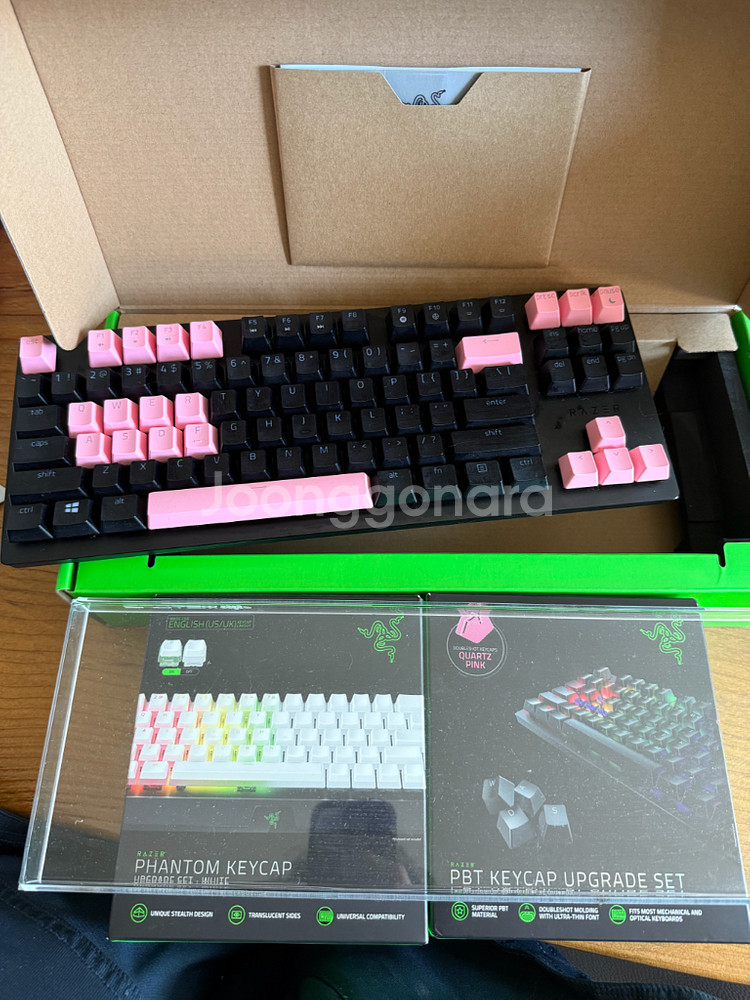 레이저 헌츠맨v2 tkl +키캡 2개 덮개까지--0