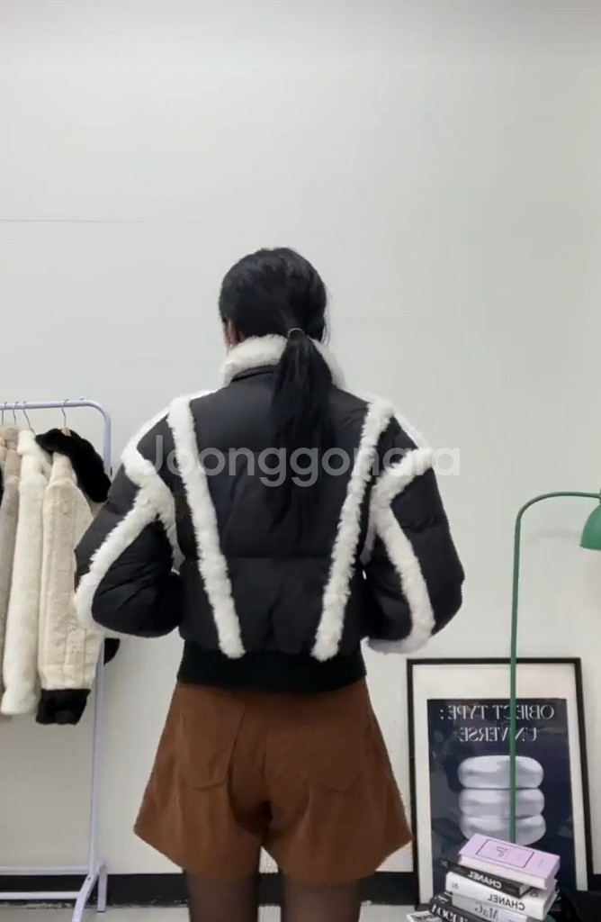 무스탕 덕다운 패딩 블랙(1번착용)(정가9만원대)--8