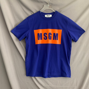 M MSGM 여성 박스로고 프린팅 오버핏 반팔티