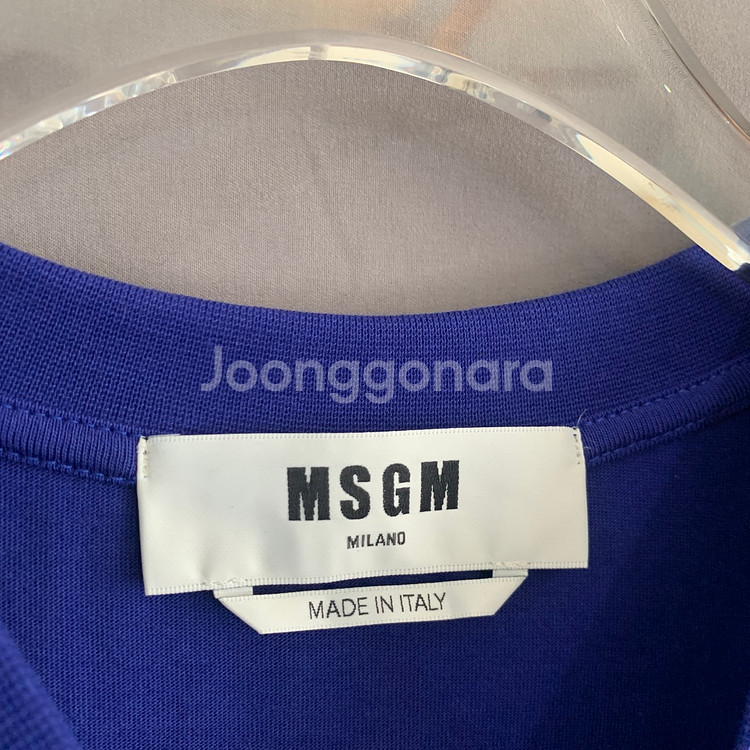 M MSGM 여성 박스로고 프린팅 오버핏 반팔티--3