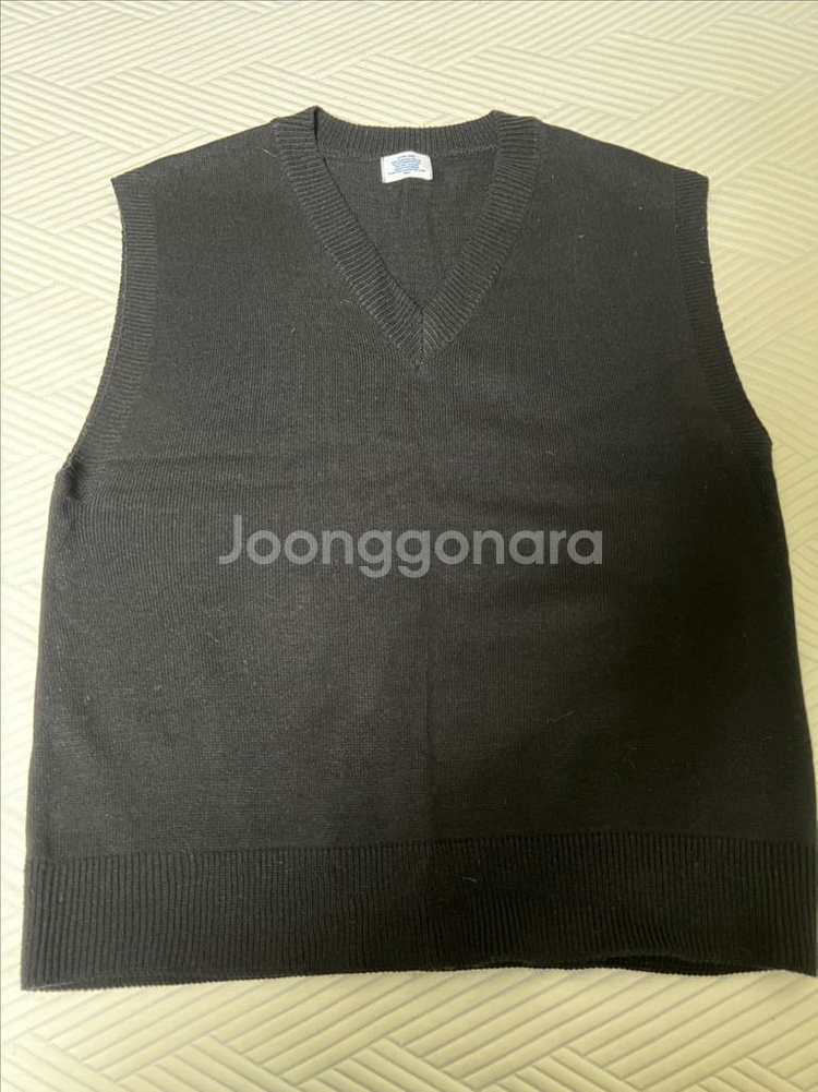 레테르코모 시티보이 브이넥 니트 조끼 블랙--2