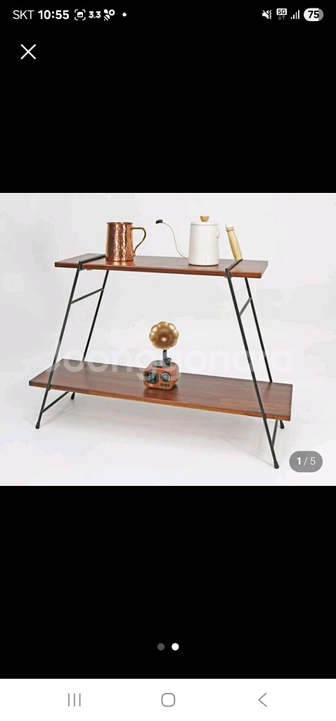 한스 캠핑 우드 선반 테이블 팔아요--1