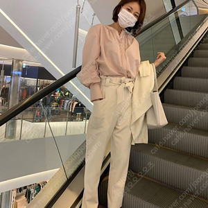 유메르 리보니 슬랙스 아이보리 네이비 베이지