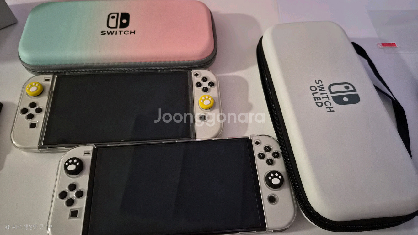 닌텐도 스위치oled 2개 + 동숲 칩 2개 + DLC--1