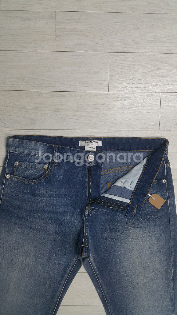 톰브라운 뉴욕(사방스판) 얇은청바지 33인치 S급!--3
