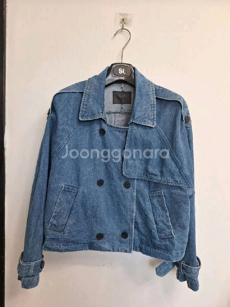 청 숏 트렌치 자켓 77--1