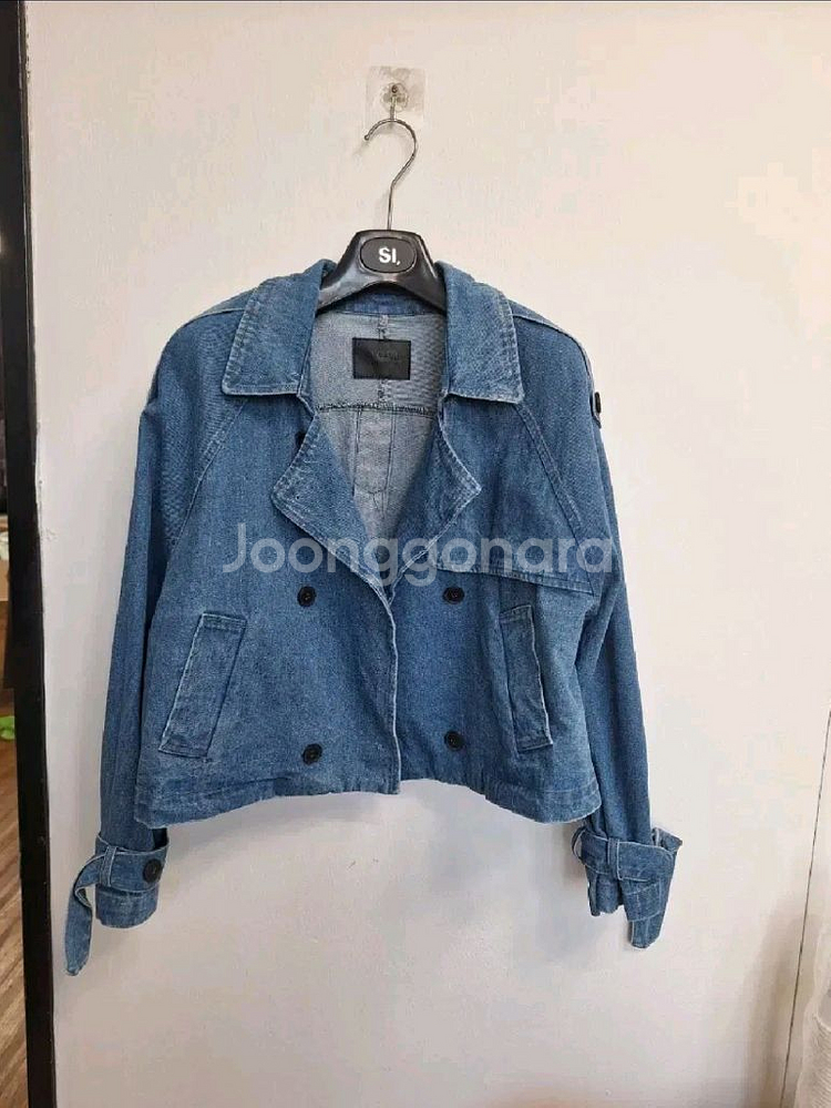 청 숏 트렌치 자켓 77--0