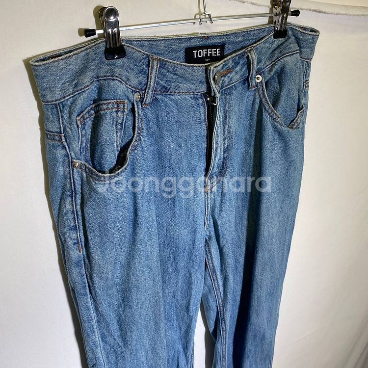 M)토피 연청 데님 청바지(두께 얇음)--0