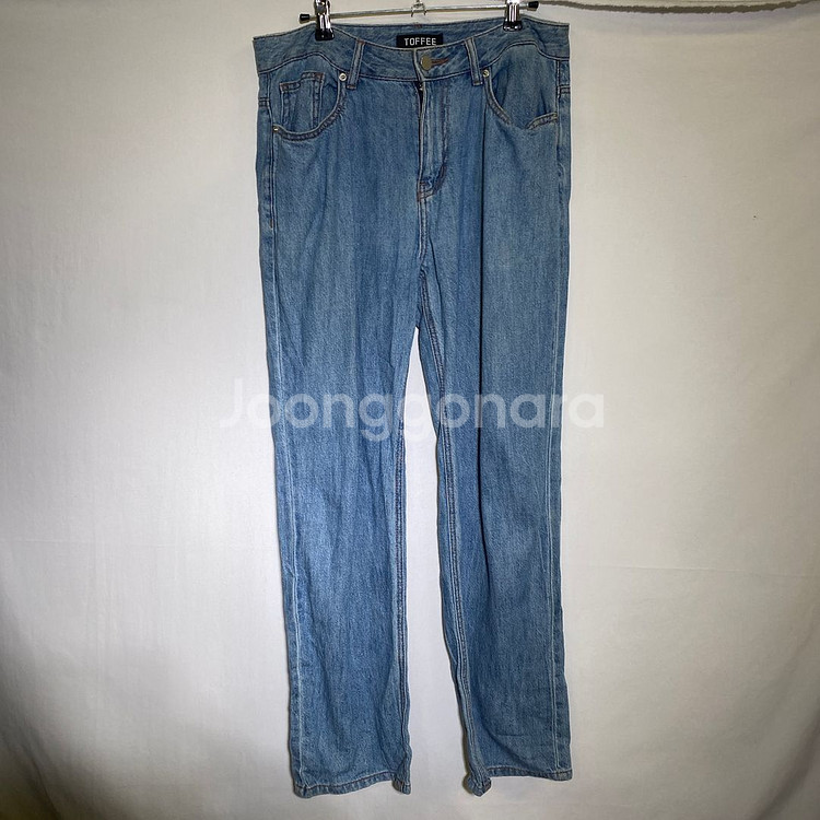 M)토피 연청 데님 청바지(두께 얇음)--1