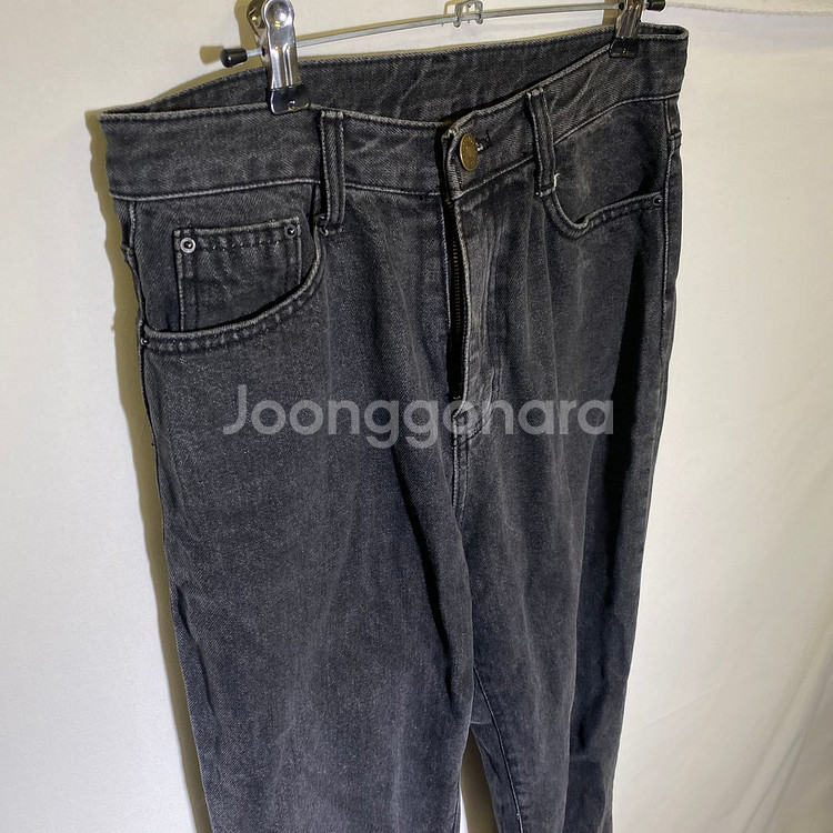 M-L)여성 흑청 스트레이트핏 청바지 데님--0