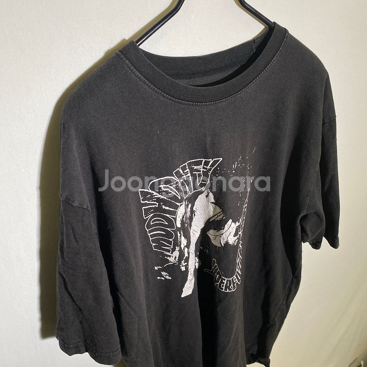 L-XL)빈티지 프린팅 반팔 티셔츠--0