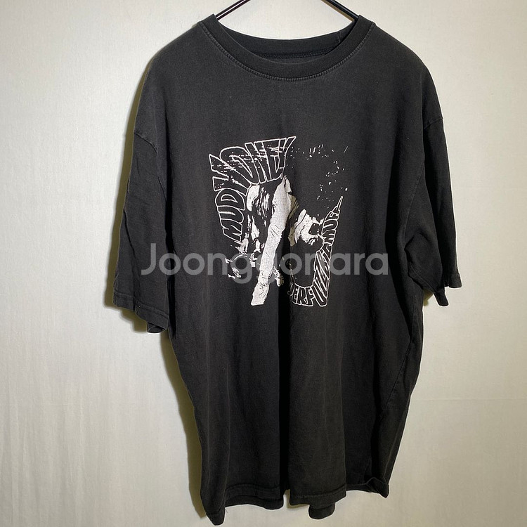 L-XL)빈티지 프린팅 반팔 티셔츠--1