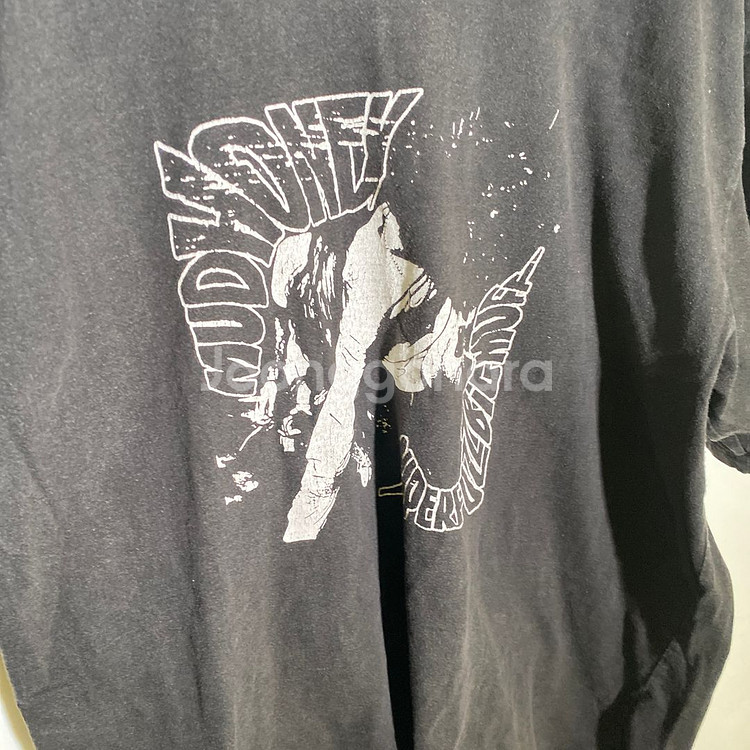 L-XL)빈티지 프린팅 반팔 티셔츠--2