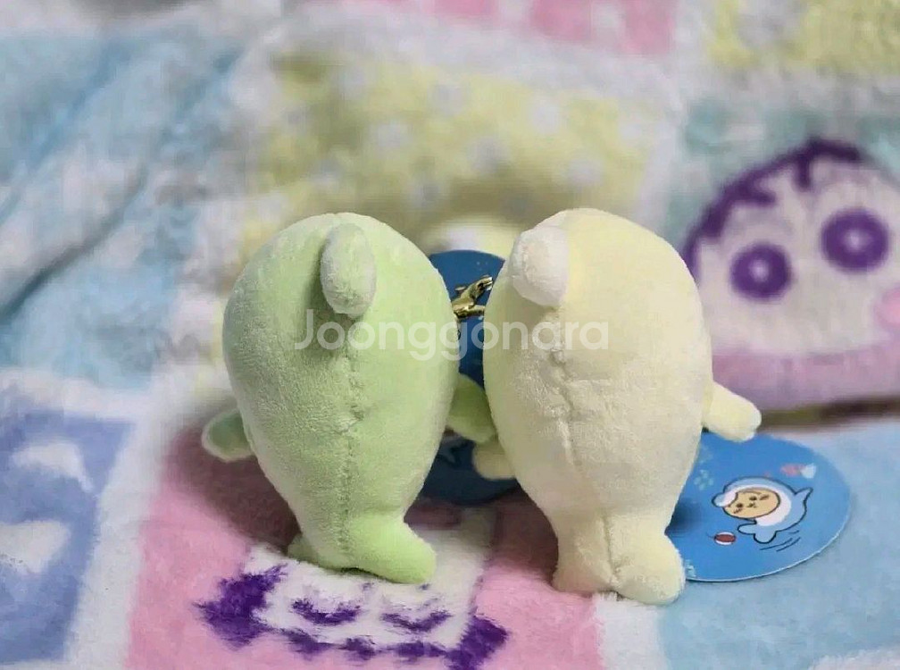 치이카와 돌고래 우사기 키링 인형 연두 노랑--2