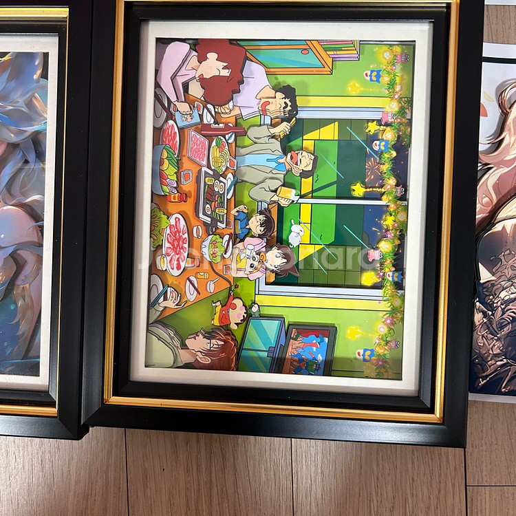 일괄 짱구 코난연동 세일러문 나루터 예쁜 액자 3D--1