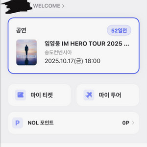 임영웅 콘서트(인천) 10/17 2연석 (피스석)