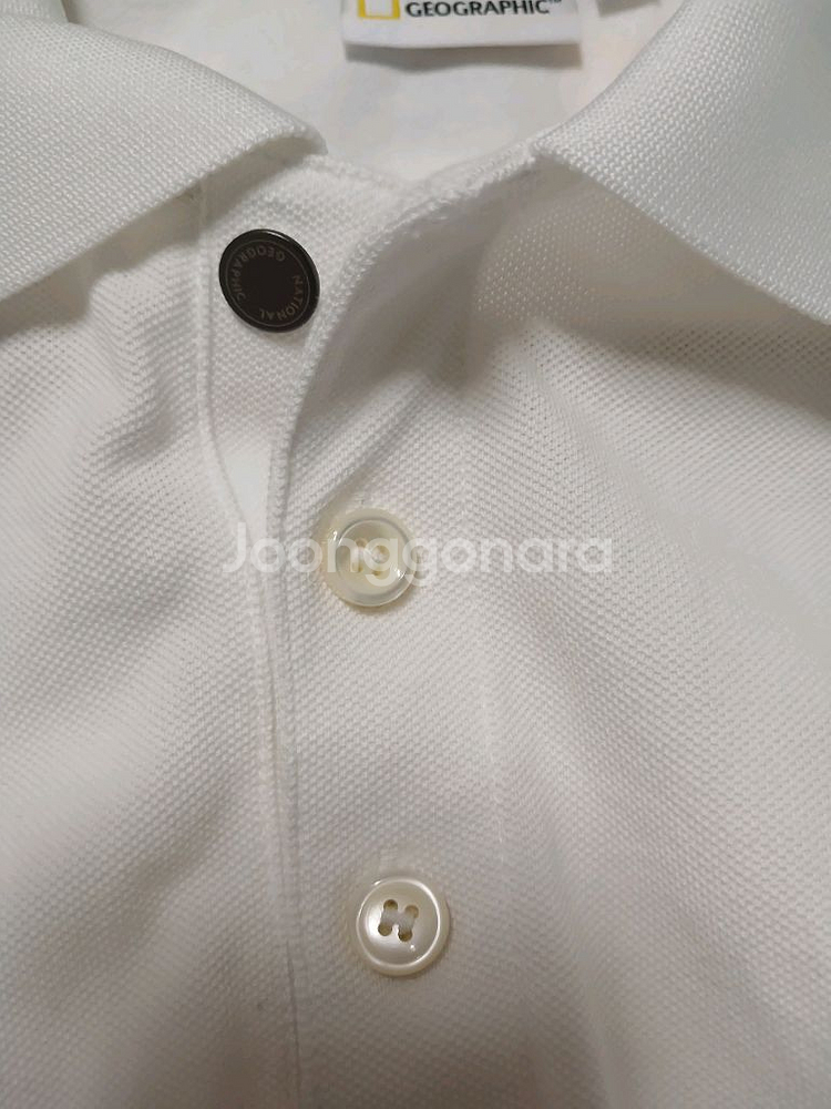 (95)내셔널지오그래픽 피케 반팔티셔츠 화이트--8