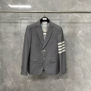 톰브라운 사선 4바 정장 자켓 그레이