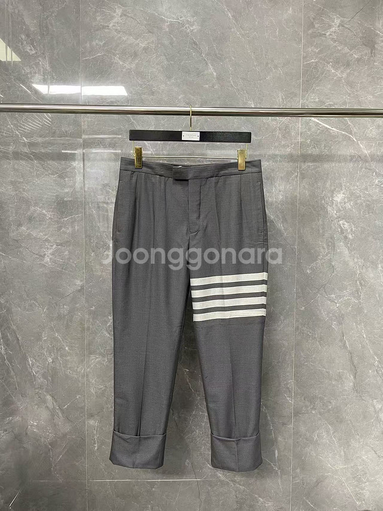 톰브라운 사선 4바 정장 바지 그레이--0