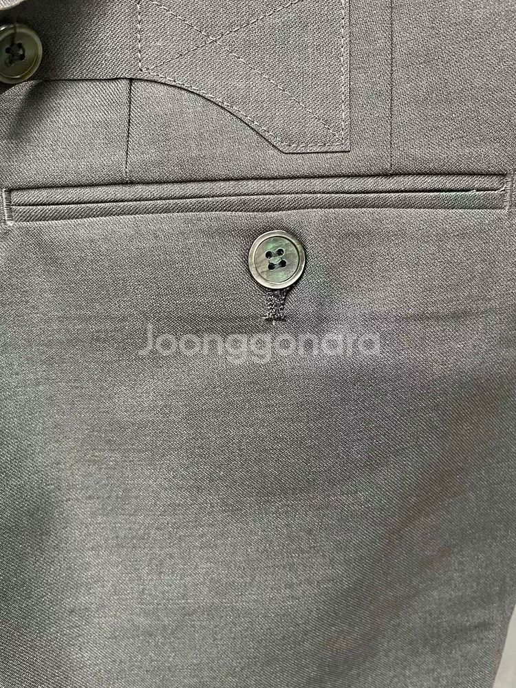 톰브라운 사선 4바 정장 바지 그레이--7