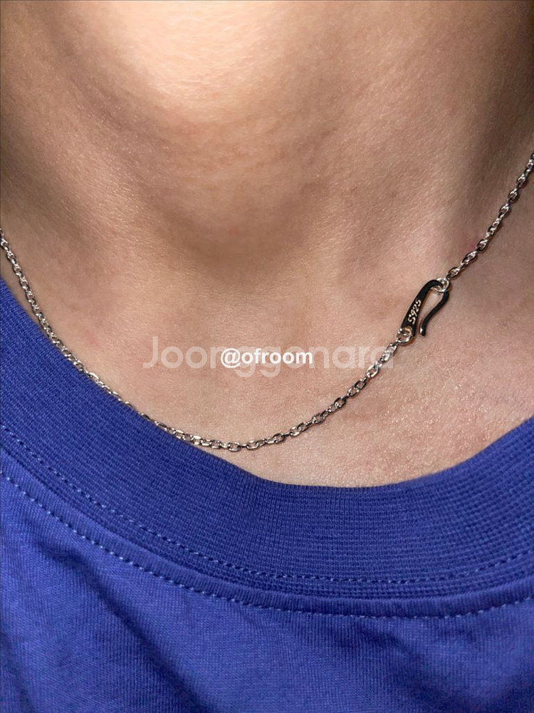 실버925 노팬던트 2mm 체인목걸이 남자목걸이--1