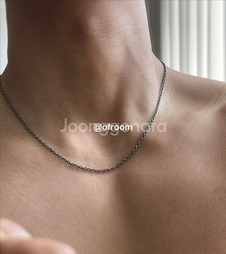 (2.1mm) 앤틱실버925 빈티지 훅 체인 목걸이 5--3