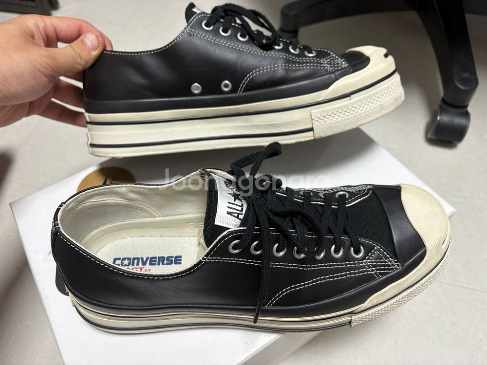 (280)컨버스 더블렛 잭퍼셀 블랙--2