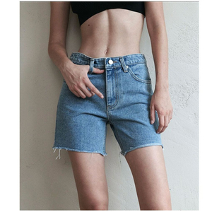 로에일 컷 오프 데님 숏 팬츠