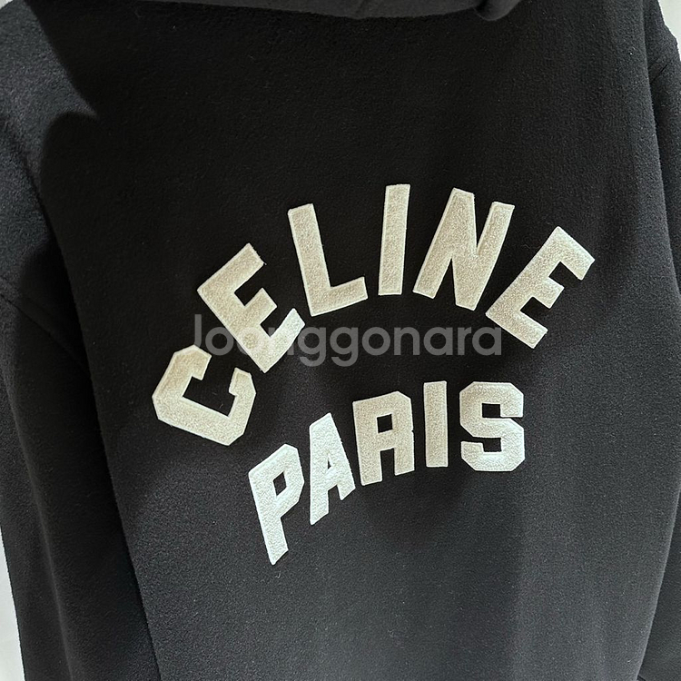 52 / 셀린느 백로고 울 칼리지 후드 코트 자켓--3