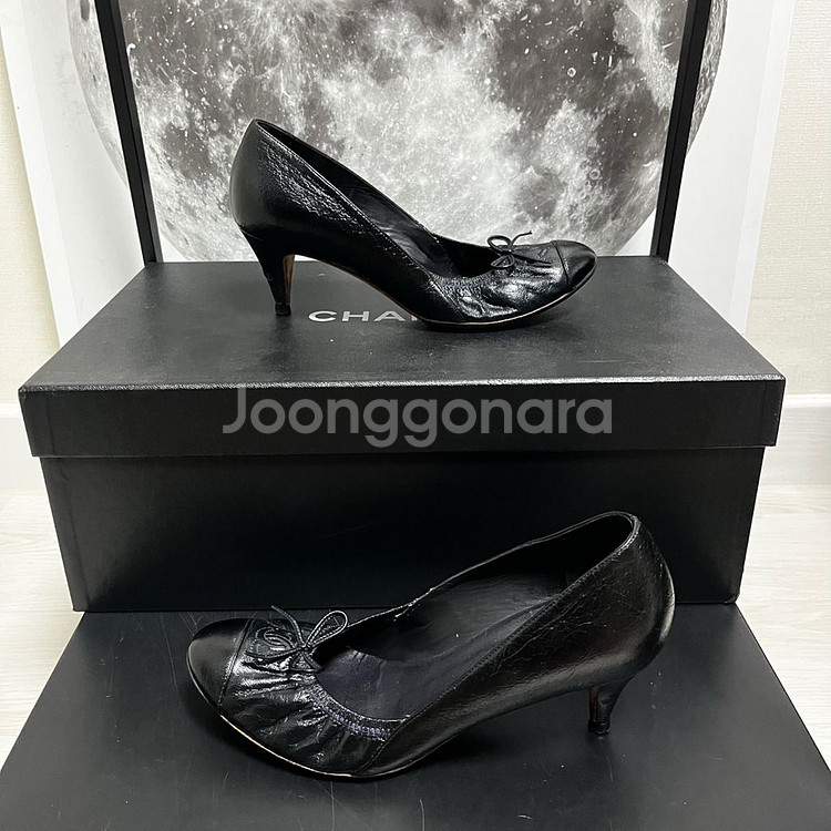 정품 36) 샤넬 발레리나 플랫 펌프스 힐 구두 230--1
