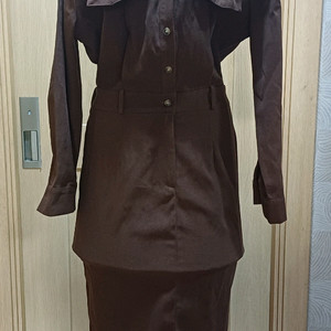지고트 브라운 셔츠 원피스 F size JIGOTT