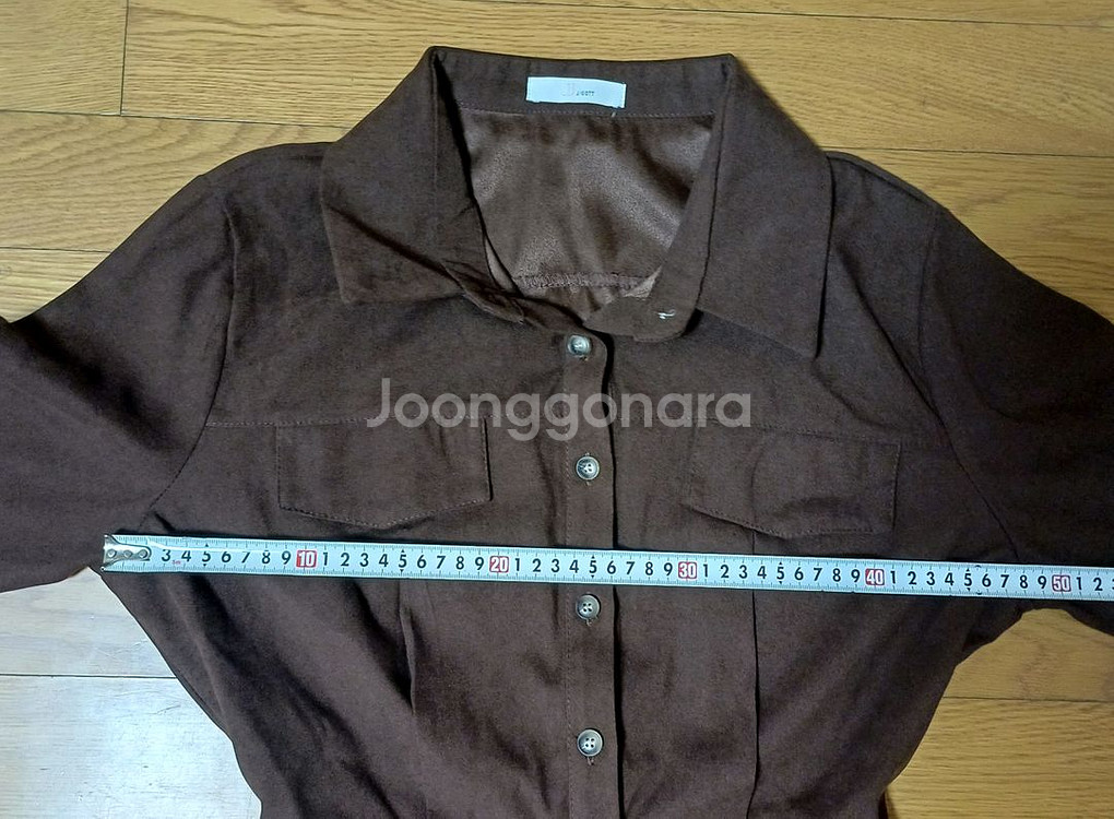 지고트 브라운 셔츠 원피스 F size JIGOTT--6