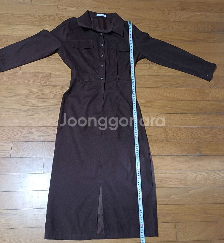 지고트 브라운 셔츠 원피스 F size JIGOTT--5