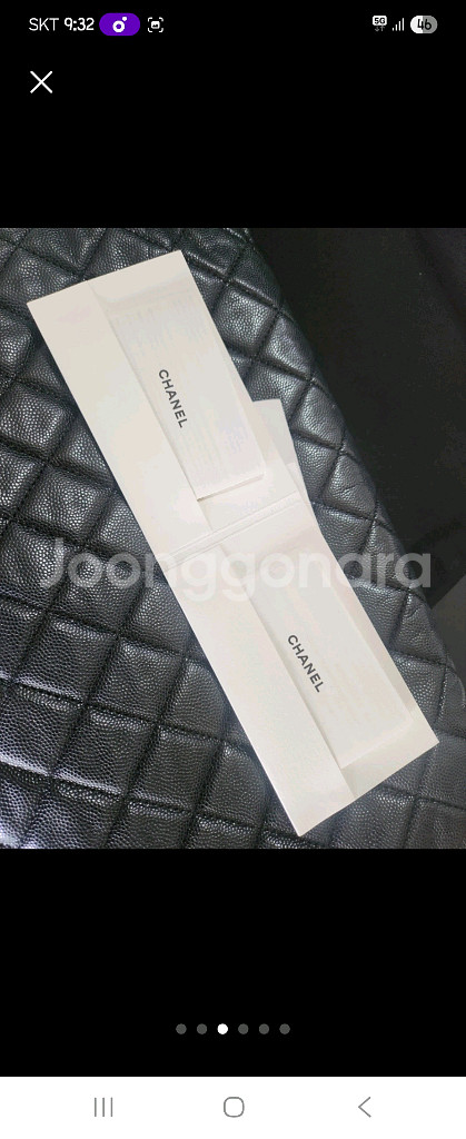 샤넬 금장 미듐 캐비어 클러치--2