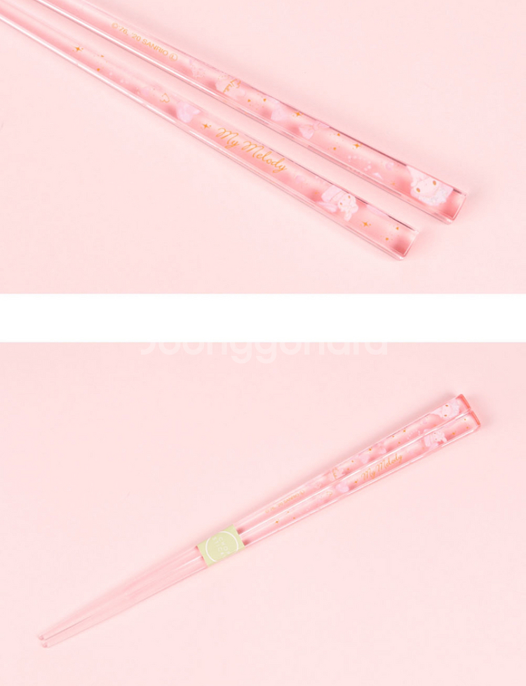 마이멜로디 헬로키티 해피니스걸 아크릴 젓가락 21cm--2