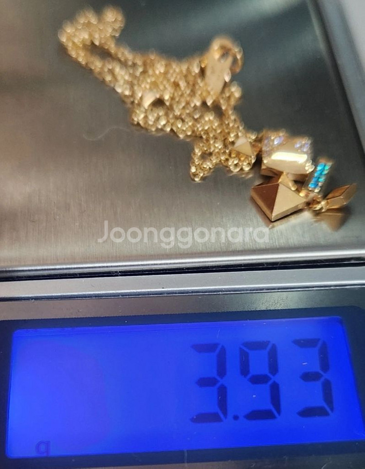 18k로즈골드 목걸이42cm--5