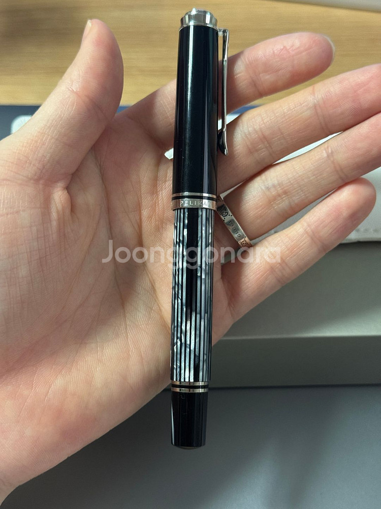 펠리칸 M605 블랙 톨토이즈 EF 만년필--2
