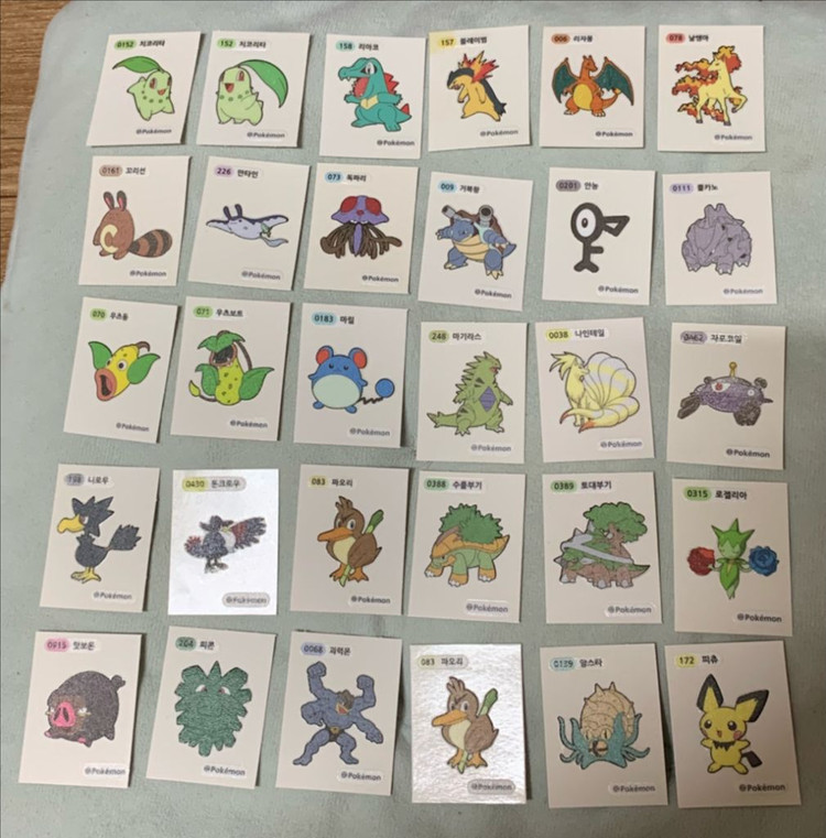 포켓몬빵 띠부씰29종 소분판매 이미지