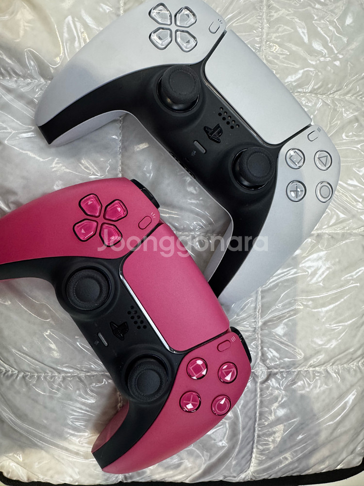 PS5 듀얼센스 컨트롤러 화이트+노바핑크--0