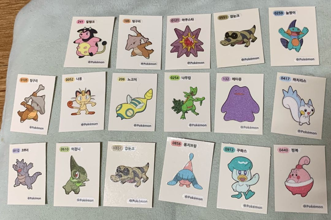 포켓몬빵 띠부씰77종 소분판매 이미지