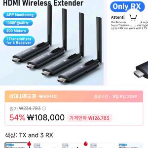 lemorele HDMI 무선 송수신기 1:3세트