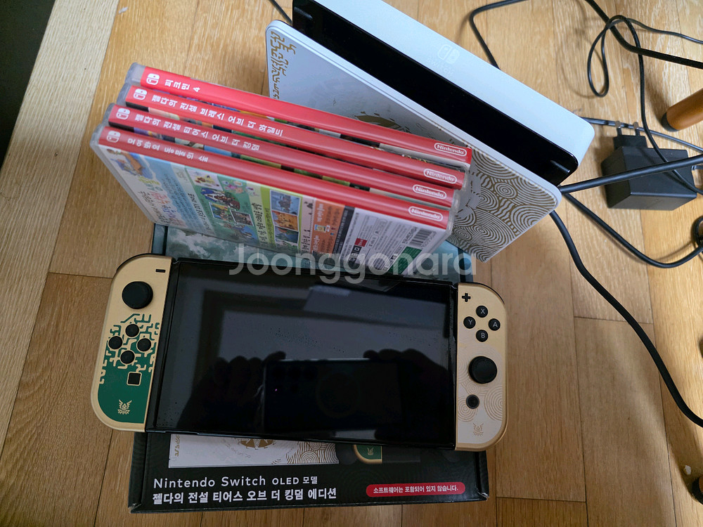 닌텐도 스위치 왕국의눈물 에디션 oled 풀셋게임4개2--1