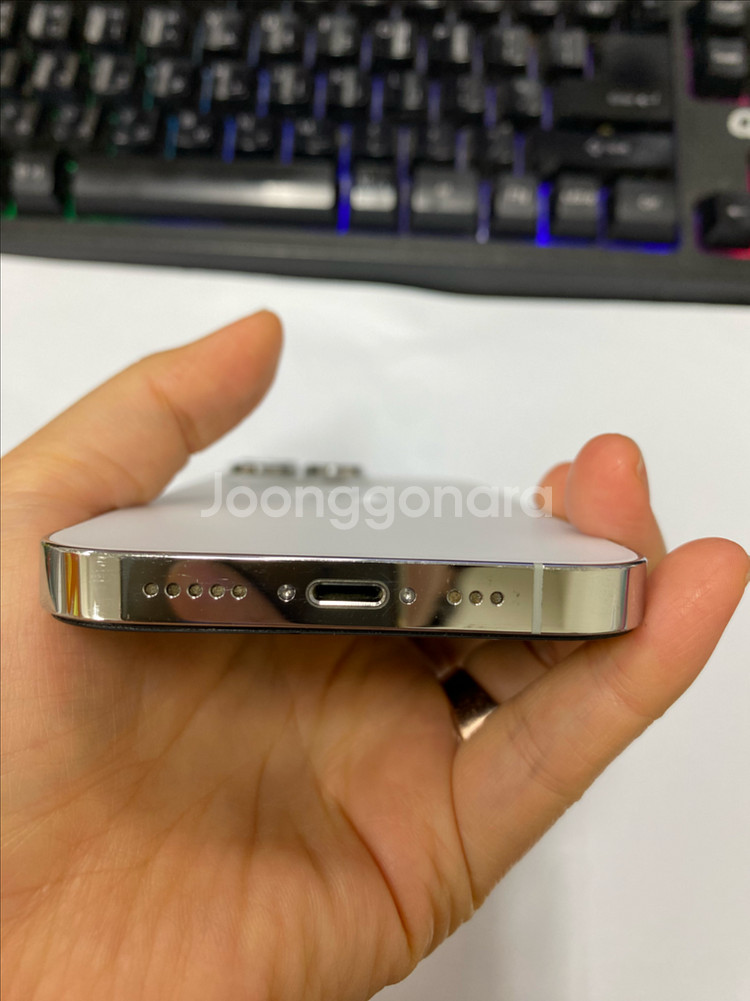 아이폰14프로 화이트 외관깨끗 (액정사설교체) 256G--3