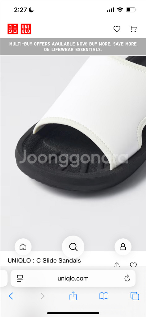 Uniqlo c 유니클로씨 슬리퍼 s(225-235)--3