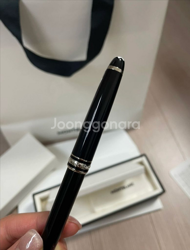 몽블랑 볼펜 마이스터스튁 플래티넘 코팅 클래식 볼펜--4