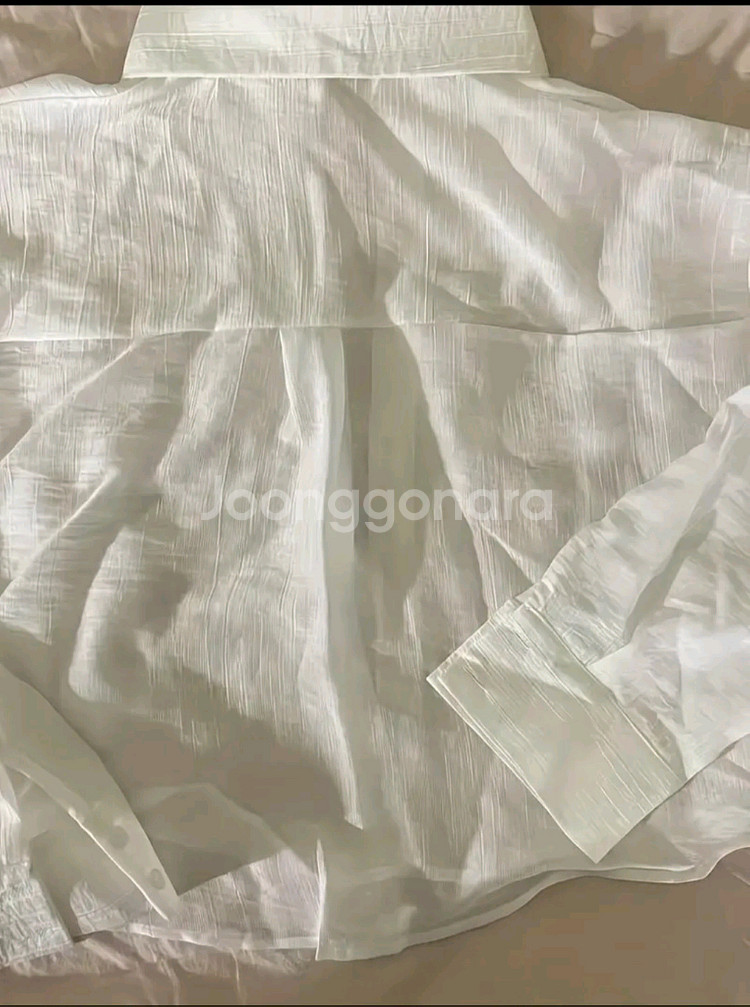 흰색 크롭 셔츠.새상품.66사이즈--3