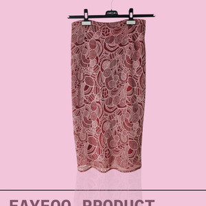 페이우 FAYEWOO 유니크 패턴 실크 레이스 스커트