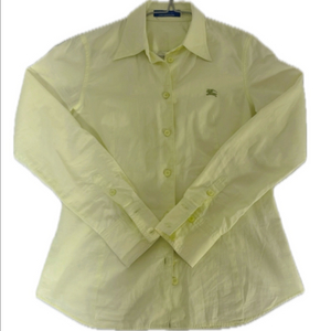 버버리 연한 라임색 38사이즈 셔츠