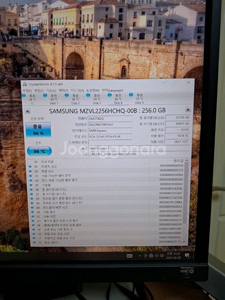 컴퓨터 저장장치 삼성 PM9A1 SSD 256GB--6