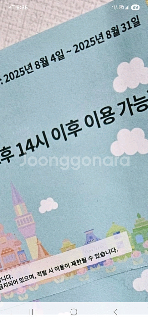 에버랜드 자유이용권 오후권 3장 2시부터--0